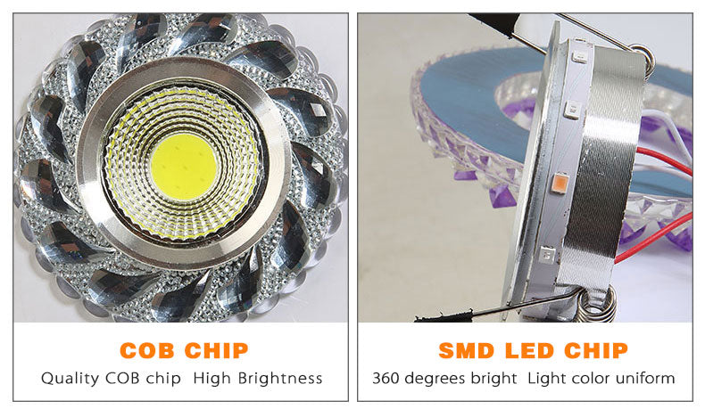 LED Colorful downlight Christmas light 3W 5W 7W 9W 110V 220V ceiling downlight rainbow RGB lamp ceiling spot light Magic color