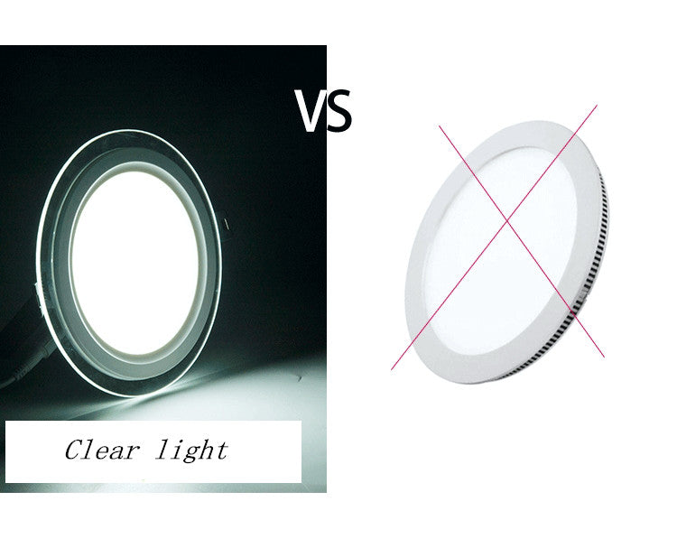 LED Panel Glass Square Downlight Dimmable Super Bright round Ceiling Recessed Panel Lights LED Spot Light Bulb AC110V 220V