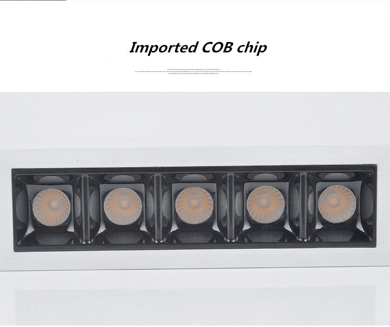 Dimmable LED Downlight Spot Light Indoor Recessed Lighting Linear bar Laser Blade Ceiling Line Lamp 2W/4W/10W/20W/30W