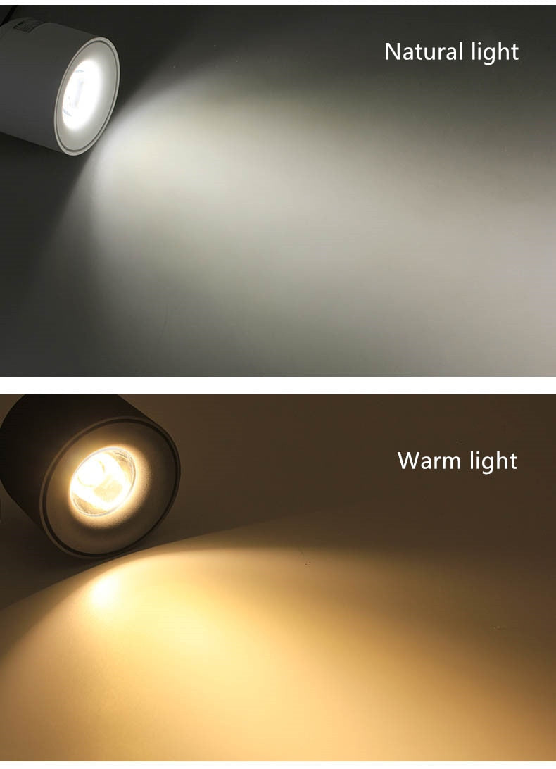 LED wall mounted downlight ceiling cob Nordic spotlights living room Corridor Home Round Scandinavian Spotlight Villa COB lamp