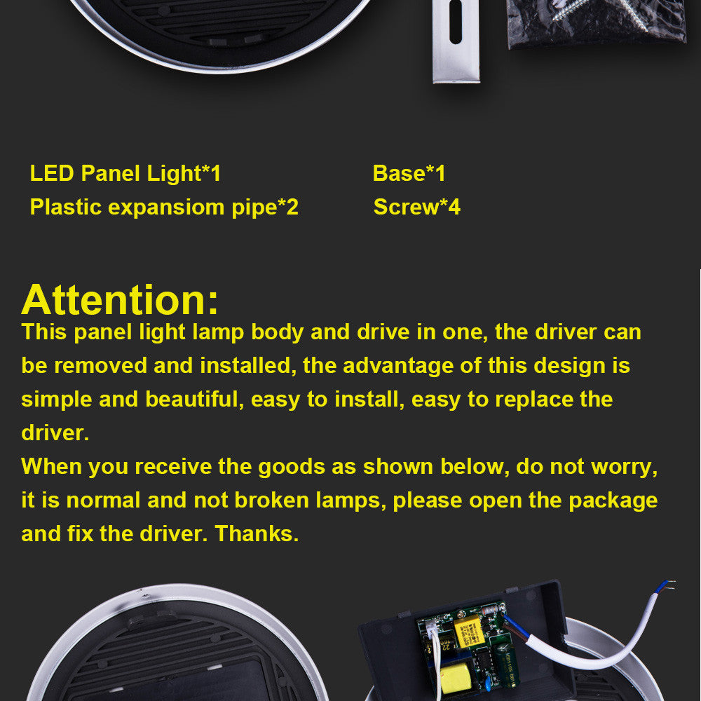 T-SUNRISE Ultra-thin LED Panel Downlight Panel Light Round Square LED Ceiling Recessed Surface Mounted LED lamp 8W/16W/24W/32W