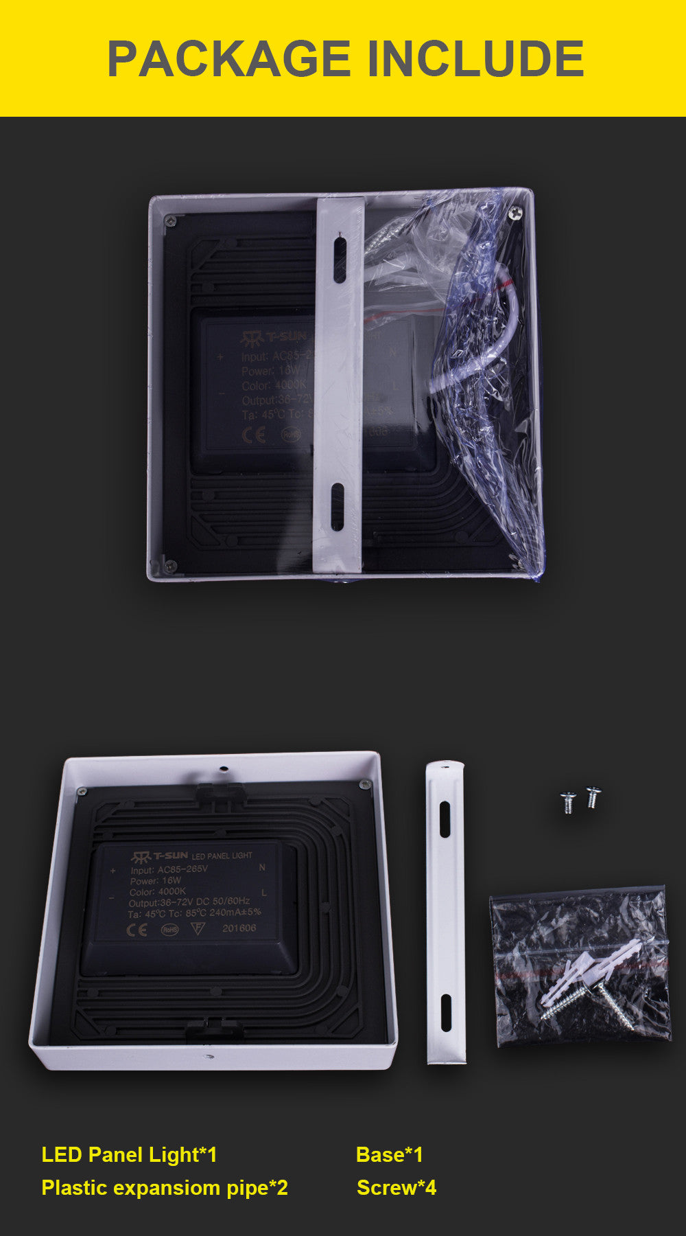 T-SUNRISE Ultra-thin LED Panel Downlight Panel Light Round Square LED Ceiling Recessed Surface Mounted LED lamp 8W/16W/24W/32W