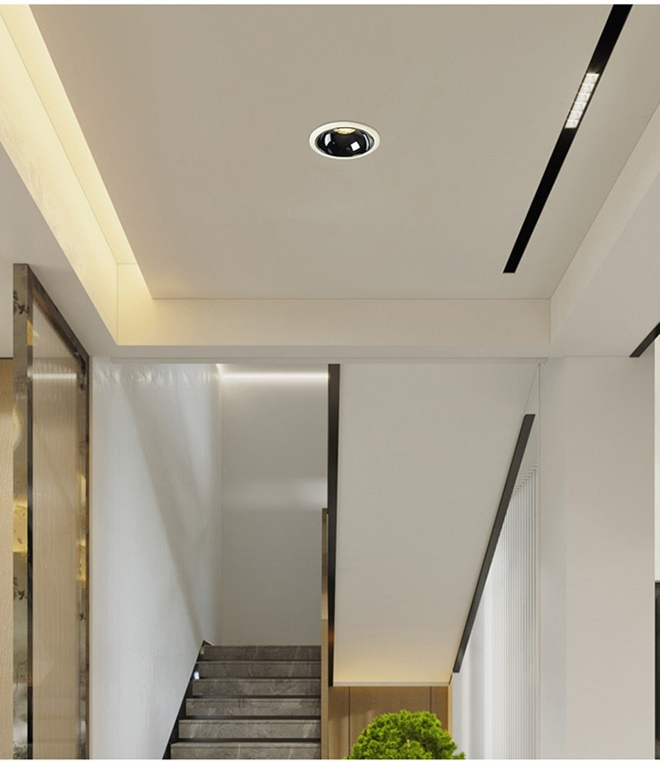 No Glare Led downlight Recessed In Led Ceiling Downlight Spot Led Lamp Dimmable 7W 15W 18W AC110V 220V For Indoor Room Stores