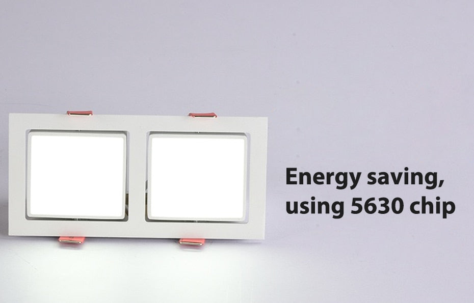 Square Recessed LED Downlights 7W Single/Double COB LED Ceiling Spot Lights Background Lamps AC85~265V Indoor LED Spot Light