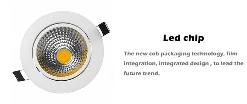 QLTEG Dimmable Led downlight light COB Ceiling Spot Light 3w 5w 7w 12w AC85-265V ceiling recessed lamps Indoor Lighting 4000K