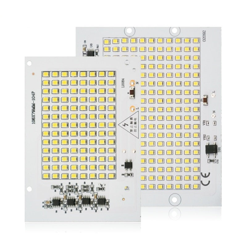 SMD 2835 LED Chip 100W 50W 30W 20W 10W Flood Light Beads AC 220V-240V Led Floodlight Lamp DIY For Outdoor Lighting Spotlight