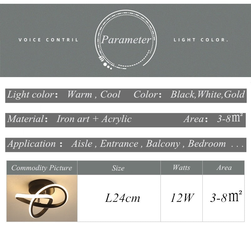 Modern LED Aisle Ceiling Lights Home Lighting Led Surface Mounted for Bedroom Living Room Corridor Light Balcony Lights