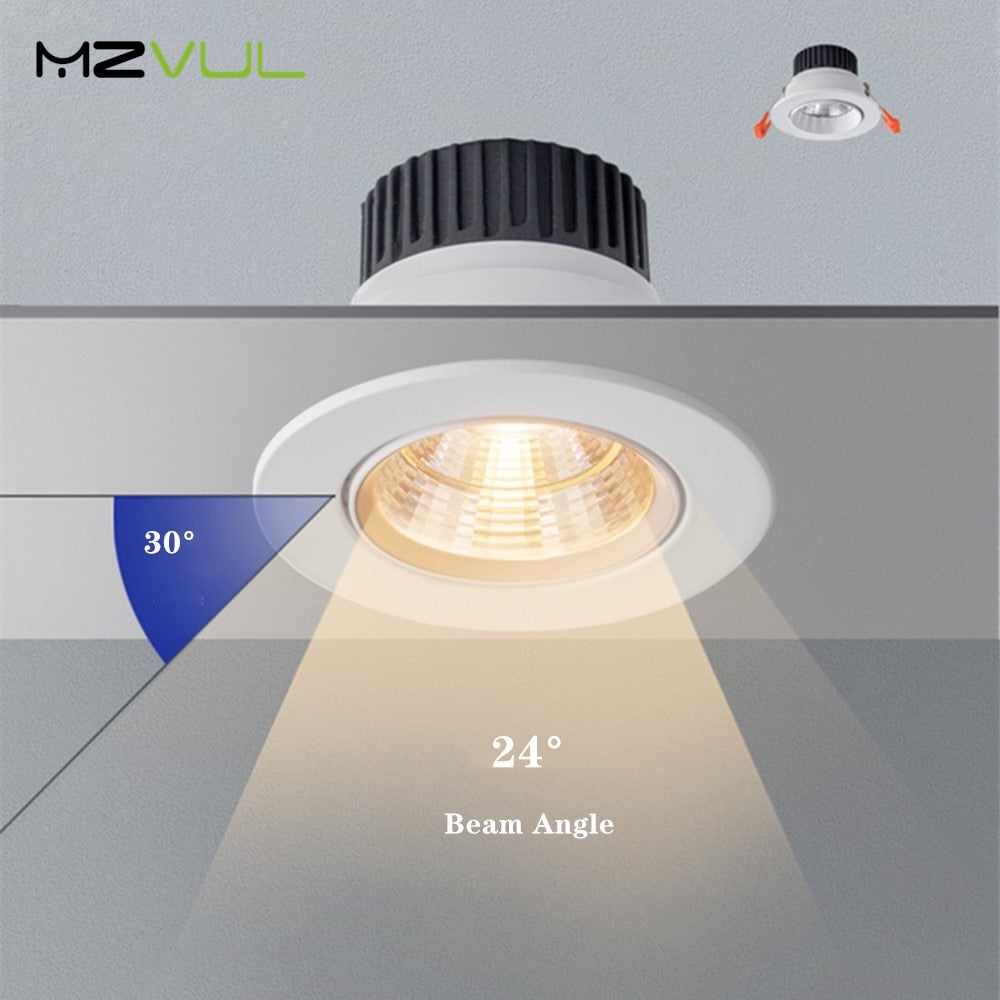 Dimmable LED Downlight AC110V 220V 5W 9W 12W Recessed Ceiling downlight LED Recessed Ceiling lamp Spot light For home lights