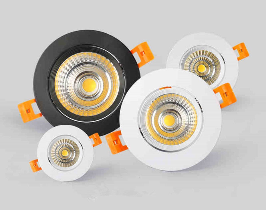 Dimmable LED Downlight AC110V 220V 5W 9W 12W Recessed Ceiling downlight LED Recessed Ceiling lamp Spot light For home lights