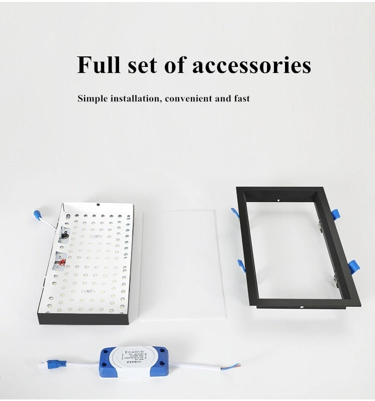 Led Panel 1pcs Dimmable Recessed led downlight 12W 18W 24w 30w Square LED Spot light led ceiling lamp AC110V 220V