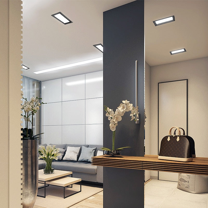 Led Panel 1pcs Dimmable Recessed led downlight 12W 18W 24w 30w Square LED Spot light led ceiling lamp AC110V 220V