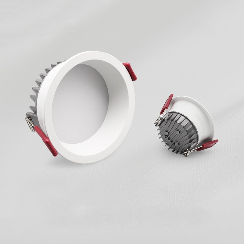 Dimmable Recessed Anti Glare LED Downlights 7W/9W/12W/15W LED Ceiling Spot Lights AC85~265V Background Lamps Indoor Lighting