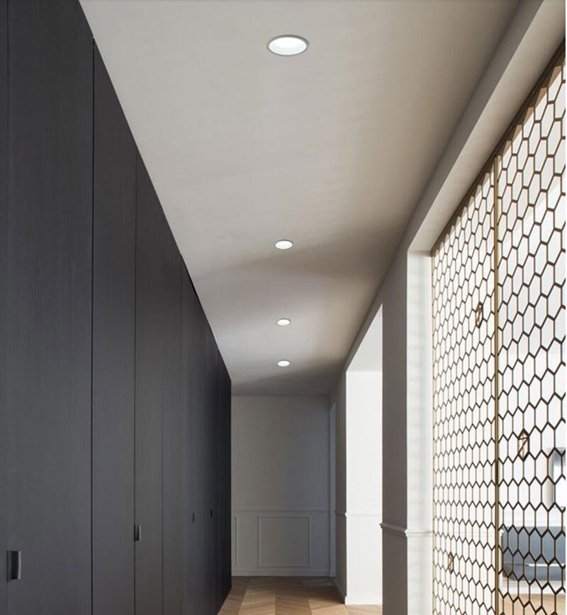 Dimmable Recessed Anti Glare LED Downlights 7W/9W/12W/15W LED Ceiling Spot Lights AC85~265V Background Lamps Indoor Lighting