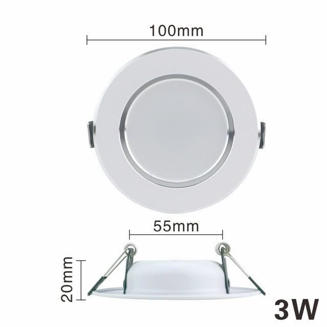 LED Downlight 3W 5W 7W 9W 12W AC220V 230V 240V Warm White Cold White Recessed LED Lamp Spot Light Led Bulb for Bedroom Kitchen
