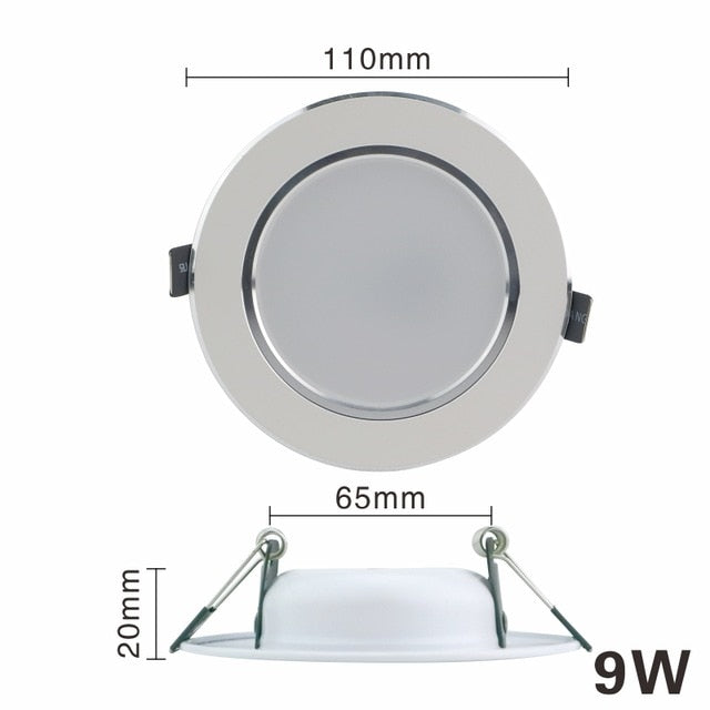 LED Downlight 3W 5W 7W 9W 12W AC220V 230V 240V Warm White Cold White Recessed LED Lamp Spot Light Led Bulb for Bedroom Kitchen
