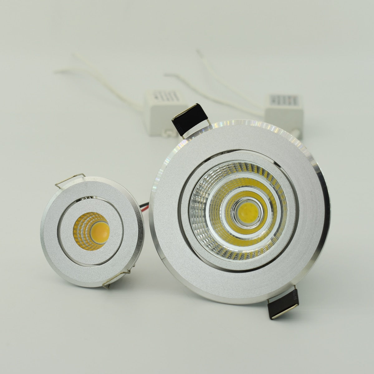 Silver spot led Mini 3W 5W 7W COB LED Downlight Dimmable Recessed Lamp Light for ceiling home office hotel 110V 220V