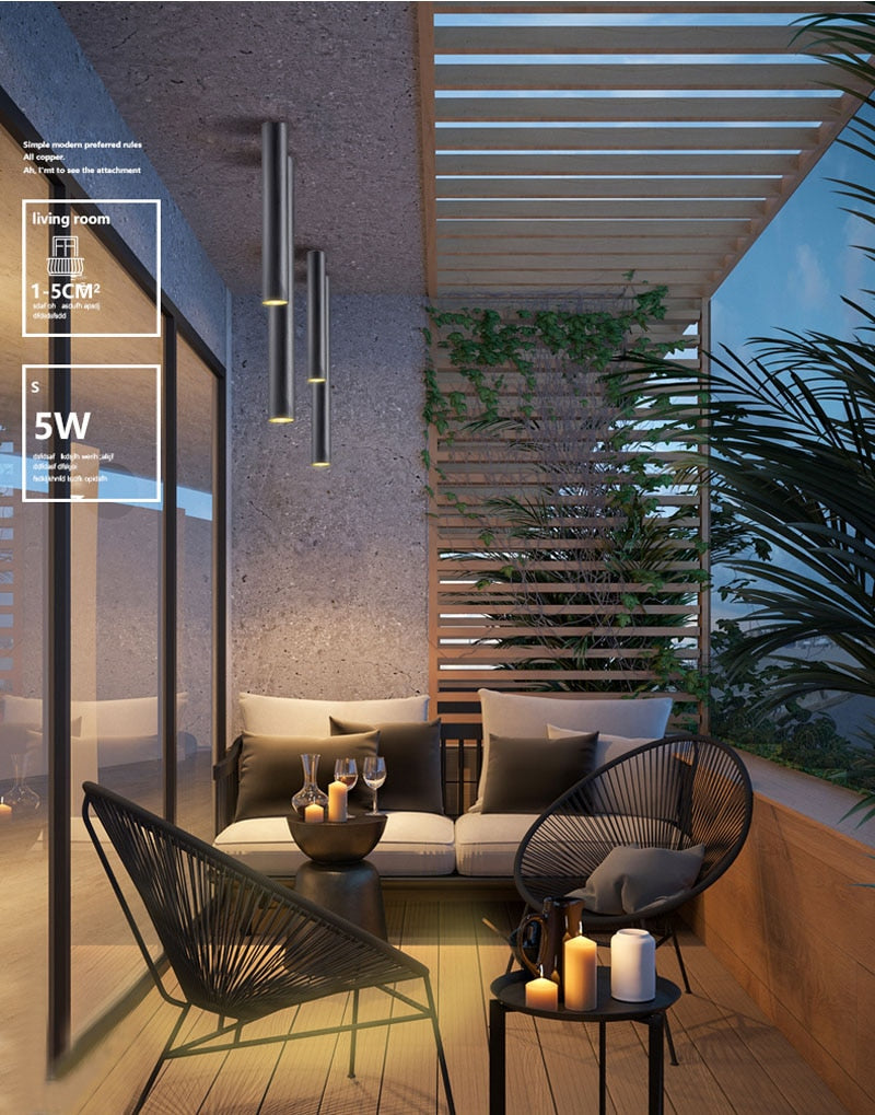 Led Downlight Long Tube Surface Mounted Led Spot Modern Aluminum Spot Light Indoor Living Room Kitchen Store Office Ceiling Lamp