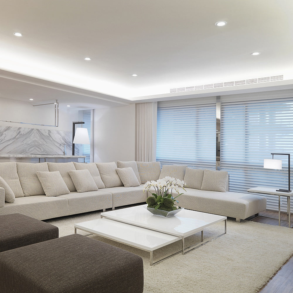 DBF Fast Heat Dissipation LED Dimmable Downlight 6W 9W 12W 15W Angle Adjustable Ceiling Recessed Spot Light AC 110V 220V Spotlight