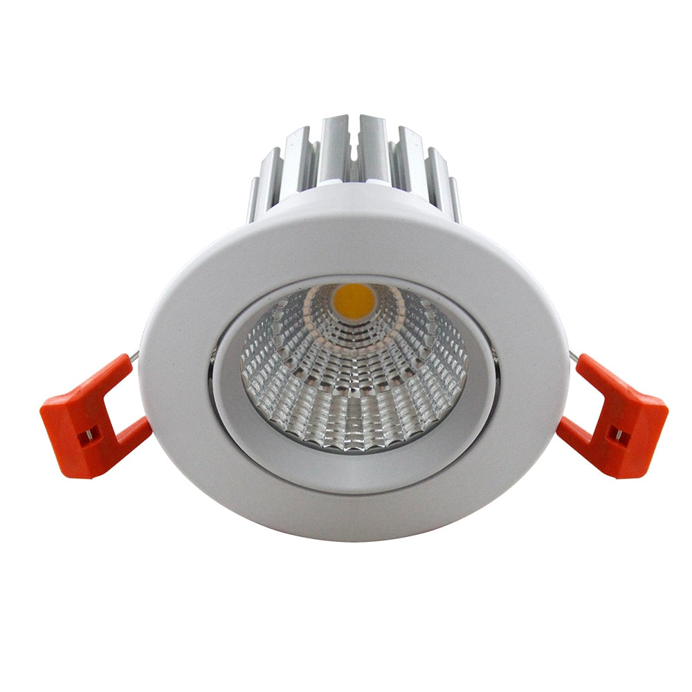 DBF Fast Heat Dissipation LED Dimmable Downlight 6W 9W 12W 15W Angle Adjustable Ceiling Recessed Spot Light AC 110V 220V Spotlight