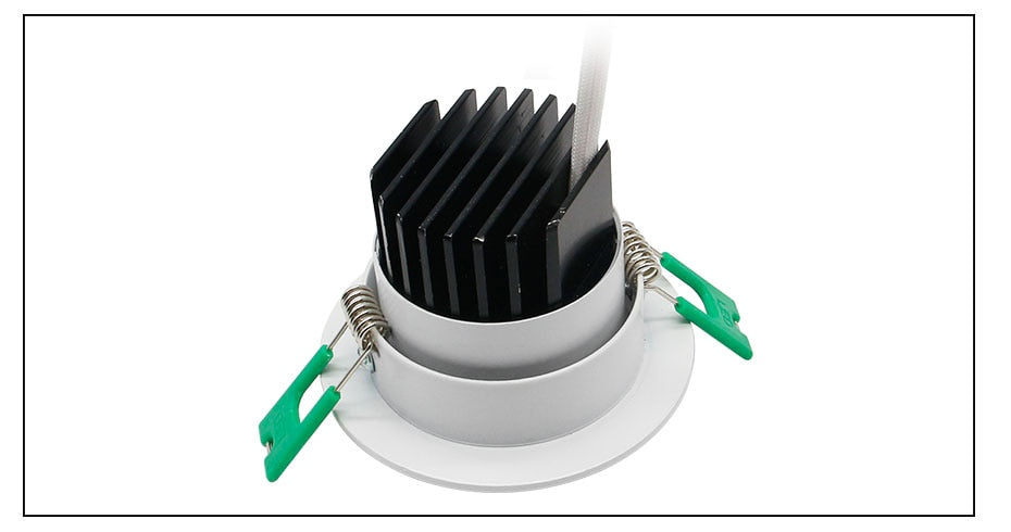 DBF High Bright COB Ceiling Spot Lamp Dimmable 5W 7W 10W 12W LED Recessed Downlight with AC 110V/220V LED Driver for Home Decor