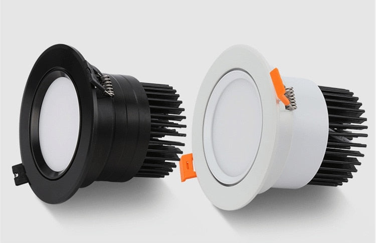 Dimmable Led Downlight Lamp 3w 5W 7w 9w 12w 15w Cob Led Spot AC 110V / 220V Ceiling Recessed Downlights Round