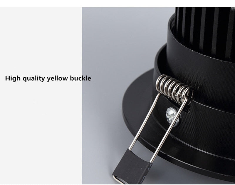 Dimmable LED COB Spotlight Ceiling lamp AC85-265V 5W 7W 9W 12W 15W 18W Aluminum recessed downlights round led panel light