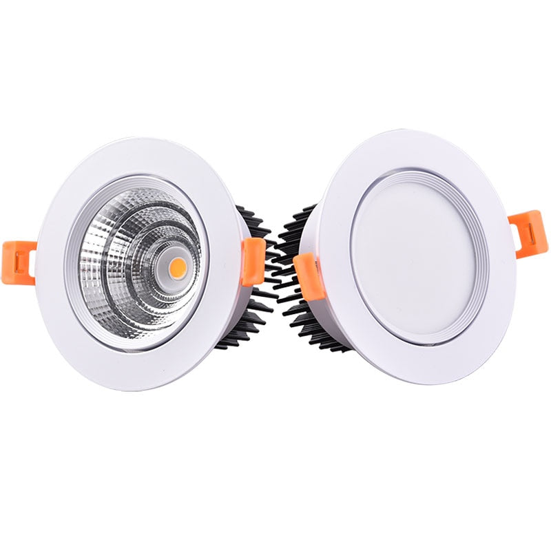 Super Brightness AC85-230V LED COB Dimmable Downlights 3W 5W 7W 9W 12W 15W LED Ceiling Lamp Spot Light