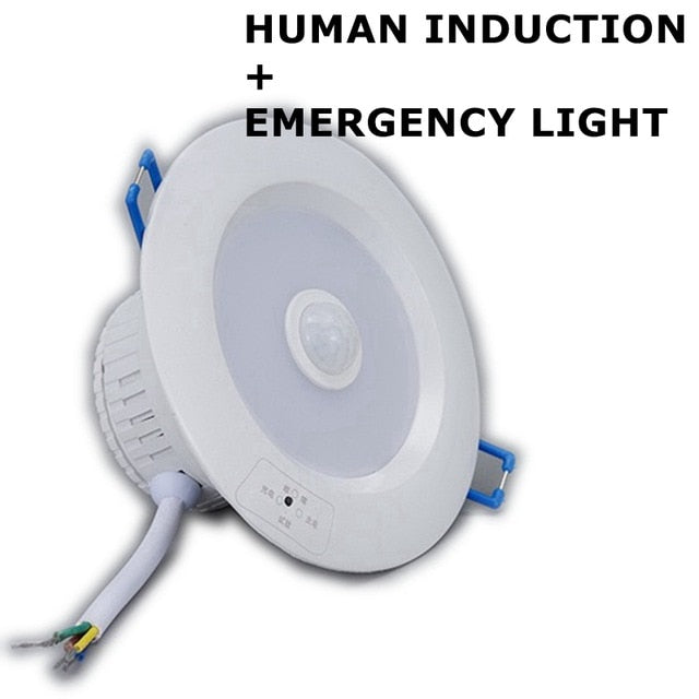 Lighting Control LED Emergency Light Round Shape LED Indoor Light 5W 8W 12W Emergency Downlight