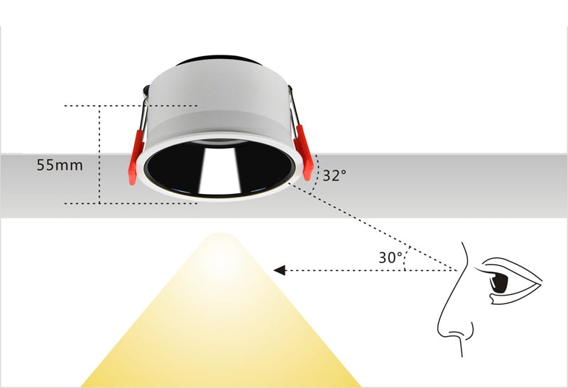 Dimmable Led Downlights Surface Mounted Ceiling Led 7w 9w Round White Room Home Lighting Fixture Ac220v 5730 Recessed Downlight