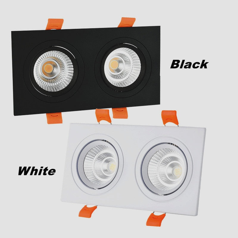 Square Recessed Dimmable COB LED Downlights 7W 9W 12W 24W LED Ceiling Lamps AC85~265V LED Ceiling Spot Lights Indoor Lighting