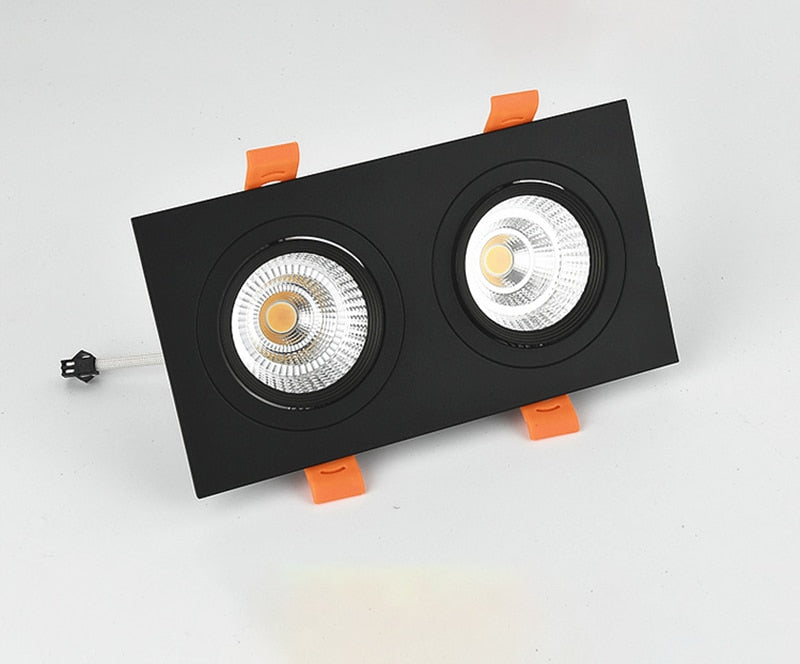 Square Recessed Dimmable COB LED Downlights 7W 9W 12W 24W LED Ceiling Lamps AC85~265V LED Ceiling Spot Lights Indoor Lighting