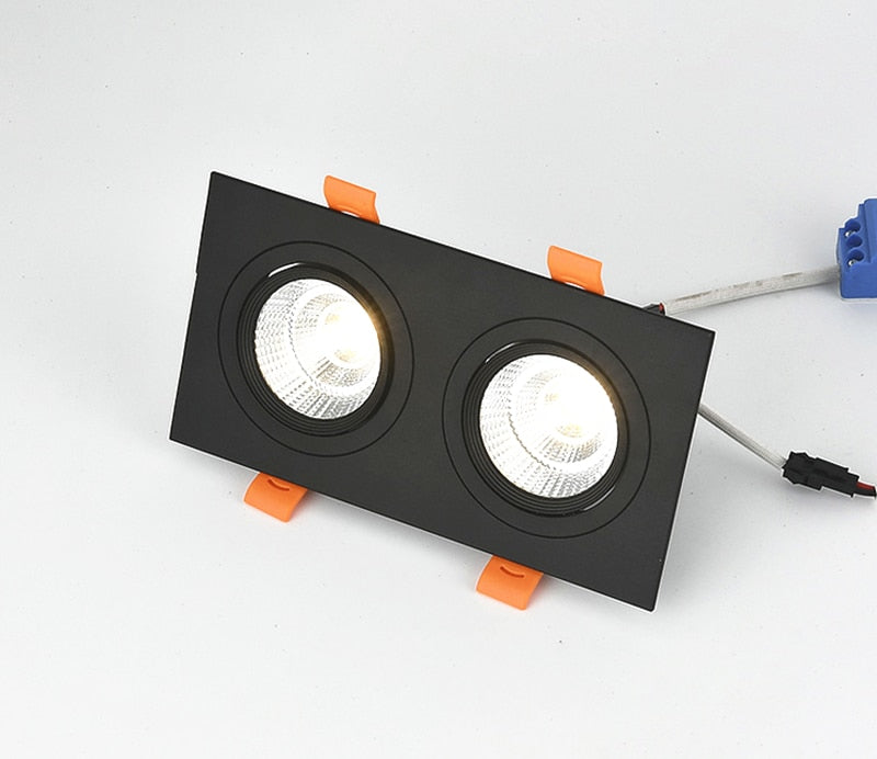 Square Recessed Dimmable COB LED Downlights 7W 9W 12W 24W LED Ceiling Lamps AC85~265V LED Ceiling Spot Lights Indoor Lighting