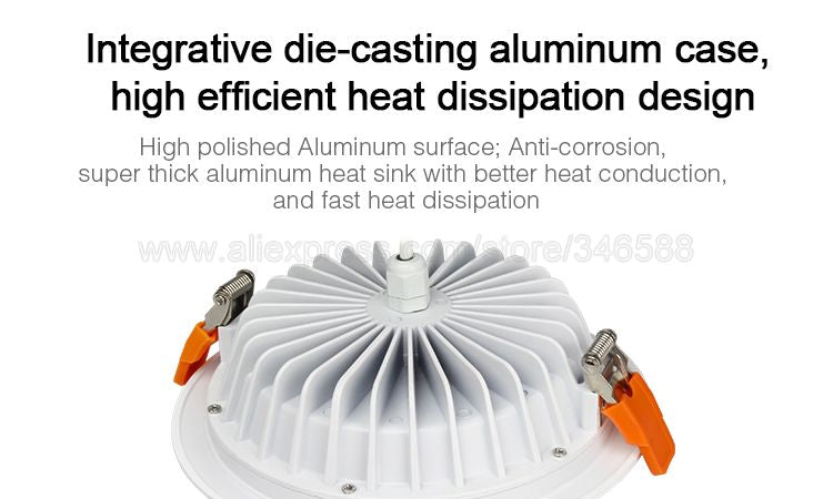 Miboxer 2.4G Smart Downlight AC110V/220V 6W 9W 12W 15W 18W 25W RGBCCT LED Ceiling Lamp Wireless Remote & WiFi APP Voice Control