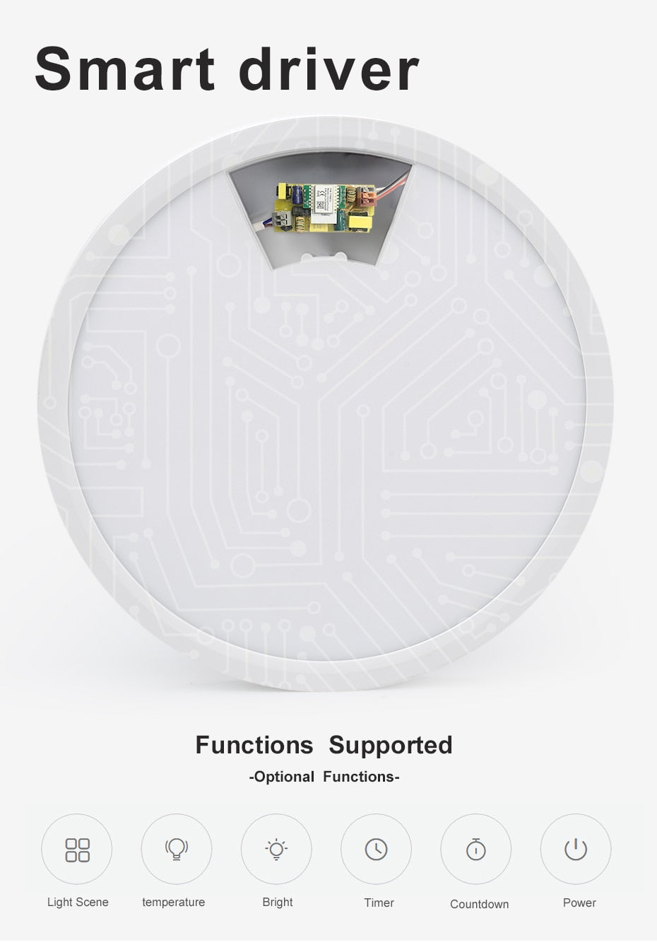 Modern LED Smart Ceiling Light Dimmable Home Lighing WiFi Tuya App AI Voice Control Ultrathin Surface Mounting Ceiling Lamp