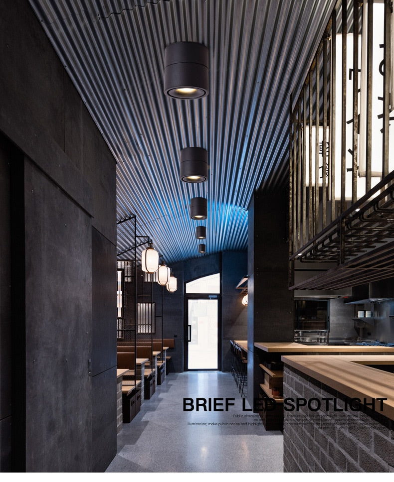 LED downlight ceiling spotlight, 7w, 12w, 15w, ceiling light for kitchen, living room, bathroom surface installation