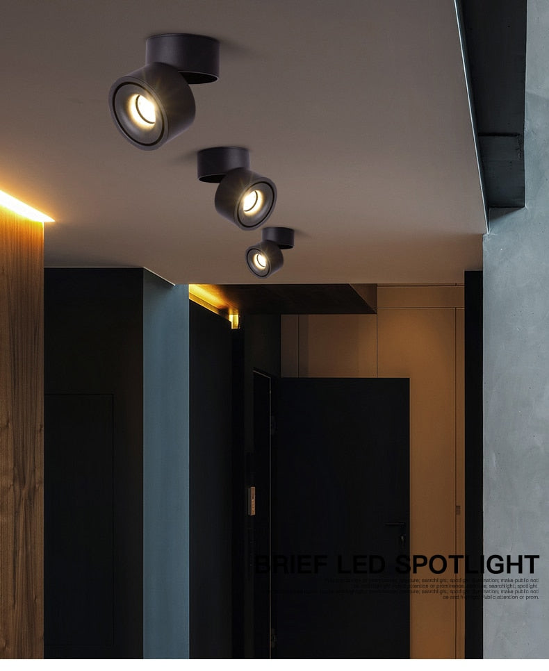 LED downlight ceiling spotlight, 7w, 12w, 15w, ceiling light for kitchen, living room, bathroom surface installation