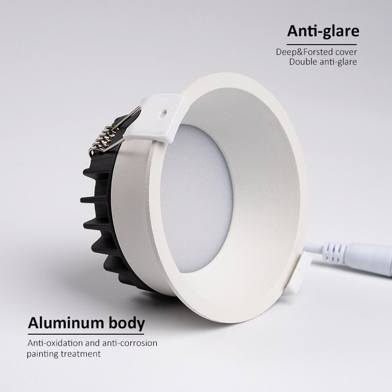 Anti-corrosion Dimmable LED Downlight Anti-Glare led Ceiling Lamp LED Spot Lighting Bedroom Kitchen led Recessed Downlight