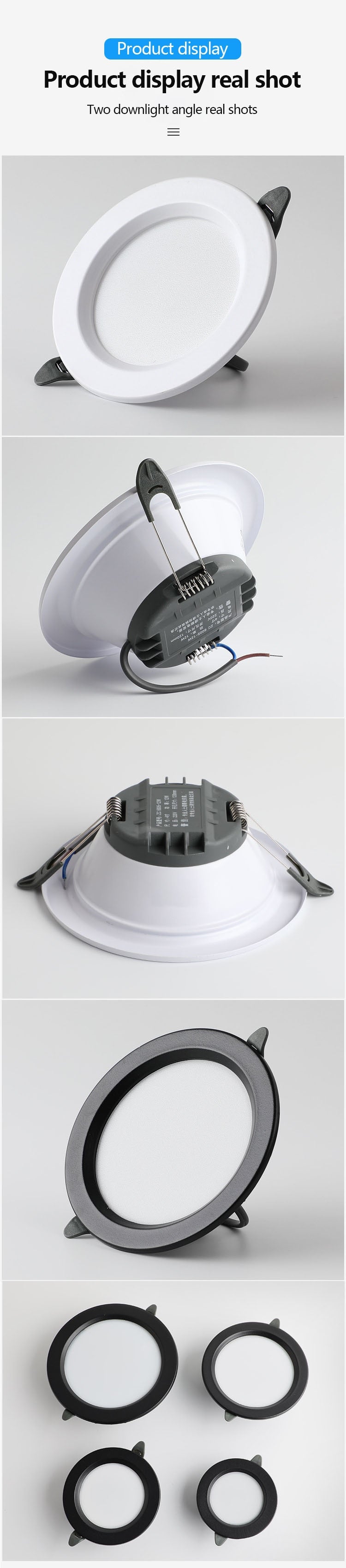 Downlight Led Recessed Ceiling Light Barrel Light Round Bulb Lamp 5W 9W 12W 18W Living Room Opening Light Indoor Luminaire IP65