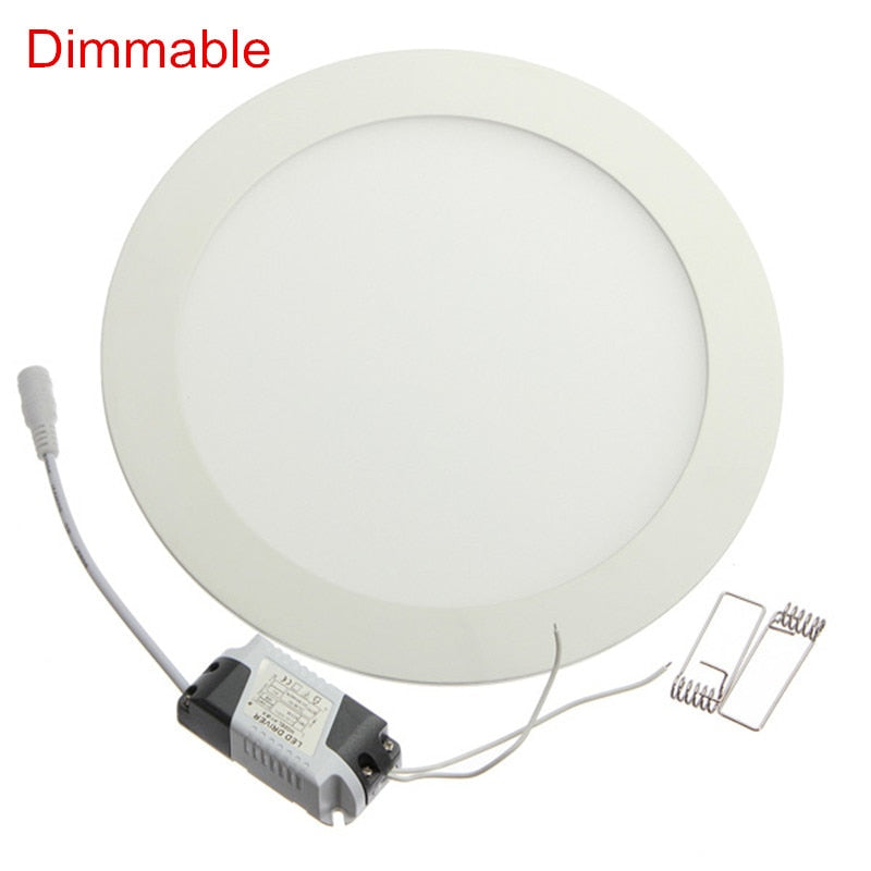 10pcs/lot Dimmable Ultra Thin Ceiling Recessed Downlight 3w 4w 6w 9w 12w 15w 25w Round LED Down Light AC85-265V + LED Driver