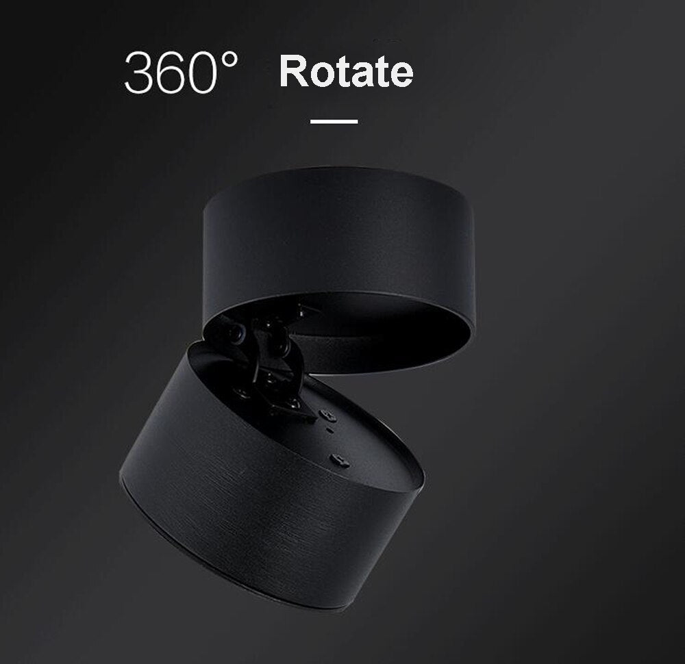 Surface Mounted Mini Embedded COB LED Downlights 5W 7W 12W 360 degree rotation LED Ceiling Lamp Spot Light Downlight AC85-265V