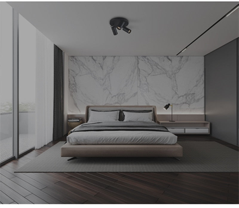 Dimmable creative three-head spotlight 7W/12W round led ceiling home living room surface mounted cob spotlight downlight