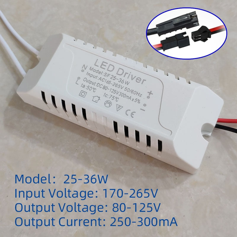 LED Driver 3W 5W 7W 9W 10W 12W 15W 18W 20W 24W 36W Power Supply Unit Downlight Lighting Transformers Adapter For LED Lights DIY