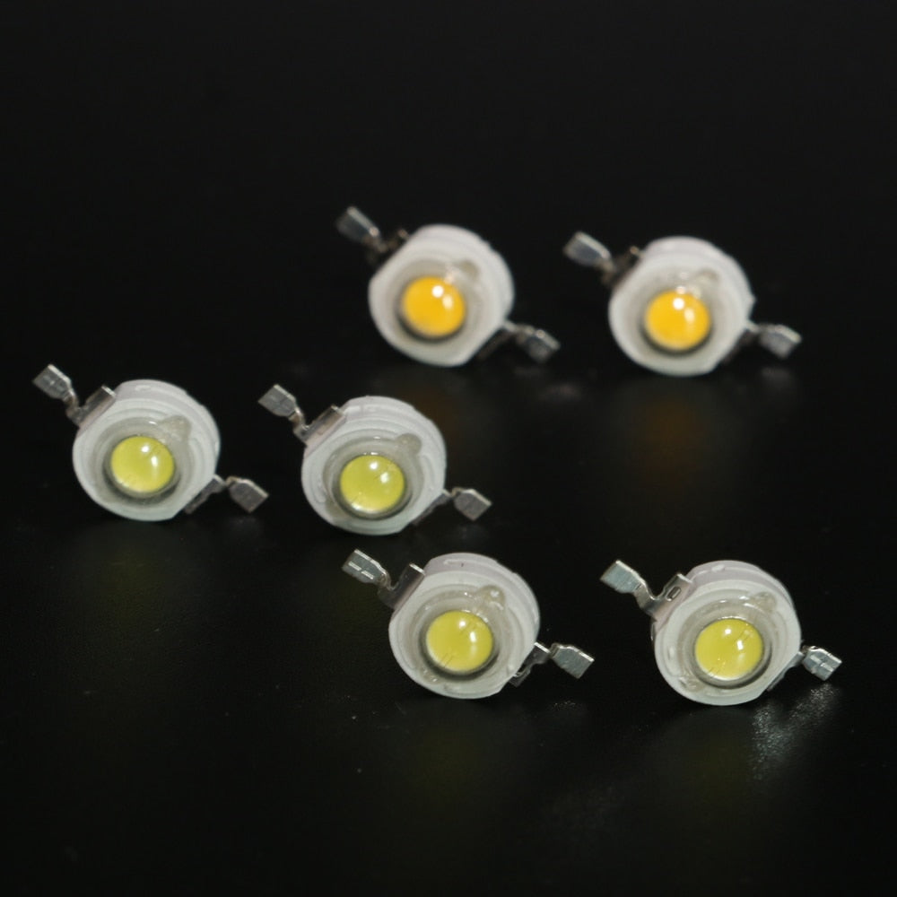 LED Downlight 10pcs Full Watt 1W 3W 5W High Power LED lamp Bulb 3V Diodes SMD 110-120LM LEDs Chip For 3W Spotlight Downlight