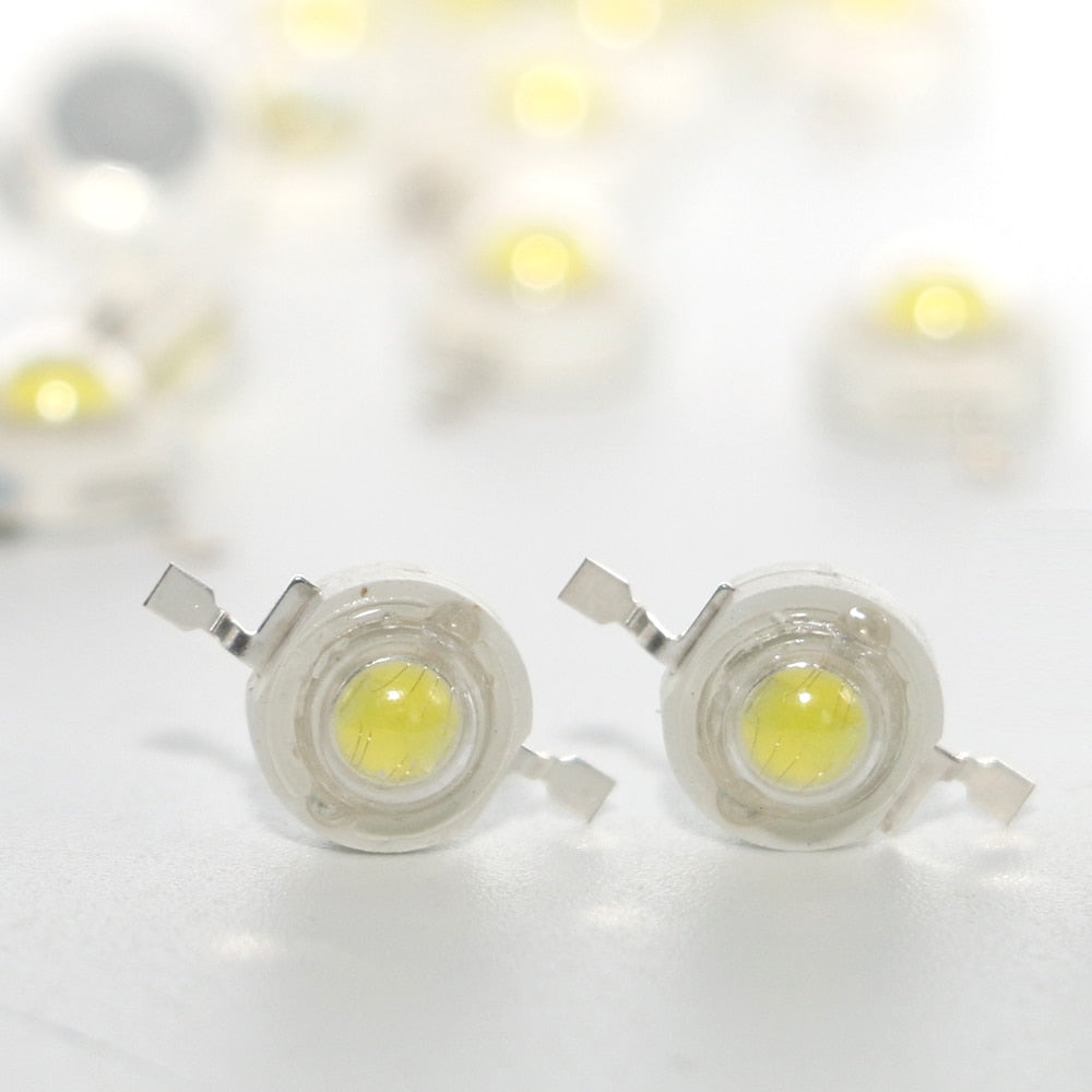 High Power 1000pcs 1W 3W 5W DC 3.2-3.6V LED Beads Light Diode LED Chip SMD Warm White Module For SpotLight Flashlight Downlight