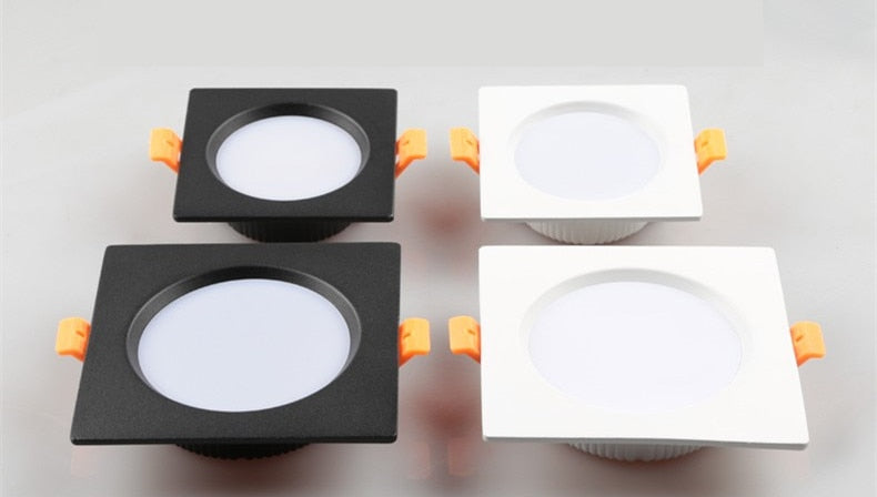 LED Ceiling Lamp 12W Square Dimmable Downlight 3W 5W 7W 9W Recessed Spot light Built-in focos 230v 240v Indoor Home Lighting