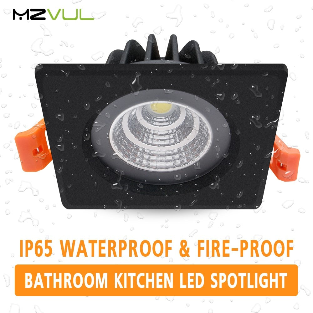 IP65 Waterproof LED spot light 15w 12w 9w 7w Square downlight led Recessed Ceiling lamp For Balcony Bathroom lighting lights