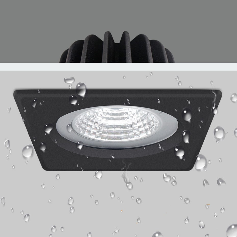 IP65 Waterproof LED spot light 15w 12w 9w 7w Square downlight led Recessed Ceiling lamp For Balcony Bathroom lighting lights