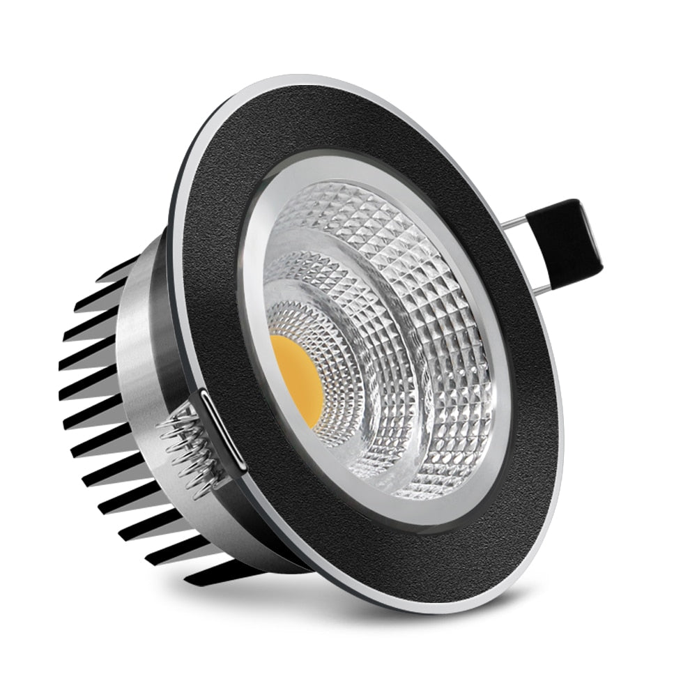 DBF 4 Colors Dimmable Recessed LED COB Downlight 6W 9W 3000K/4000K/6000K Decoration Ceiling Spot Lamp AC 110V 220V for Kitchen