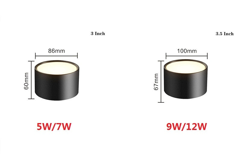 Surface Mounted 5W 7W 9W 12W 15W LED downlight Driverless Ceiling Lamps led spot lights Ceiling Fixtures Lighting Indoor Light