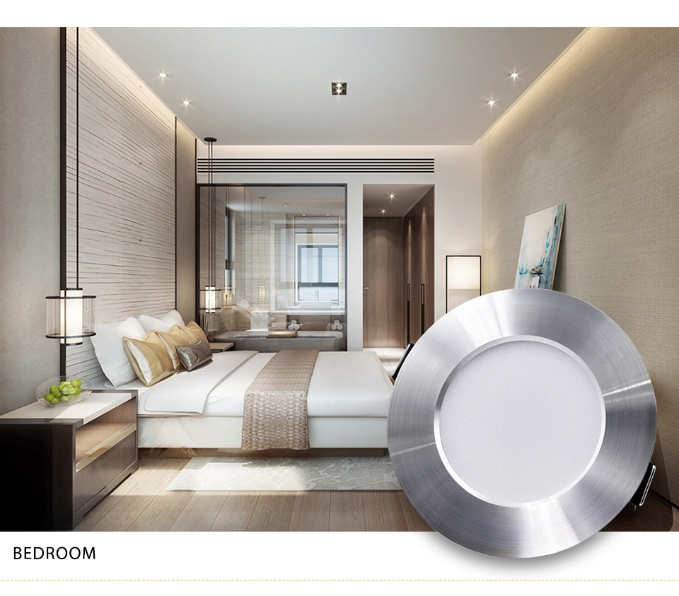 KARWEN LED Downlight 5W 7W 9W 12W 15W silver body Ceiling light Cold Warm white led light AC 220V 230V 240V for Living room